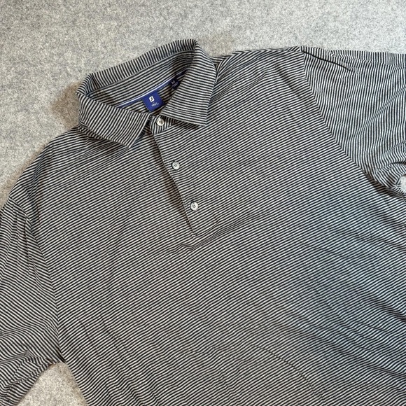 FootJoy Other - FootJoy Polo Shirt Mens Medium Blue Striped 1857 Pima Cotton Golf Stretch Top